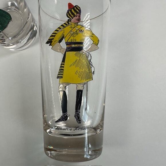 Libbey Solider Drinking Glass Tumblers w/Skinner's Horse, Highlander, Lancer VTG - Picture 12 of 16